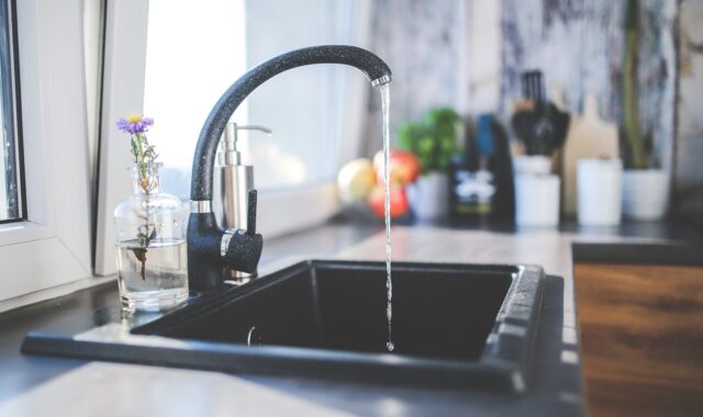 tap, nature, black, faucet, kitchen, sink, interior, design, modern, water