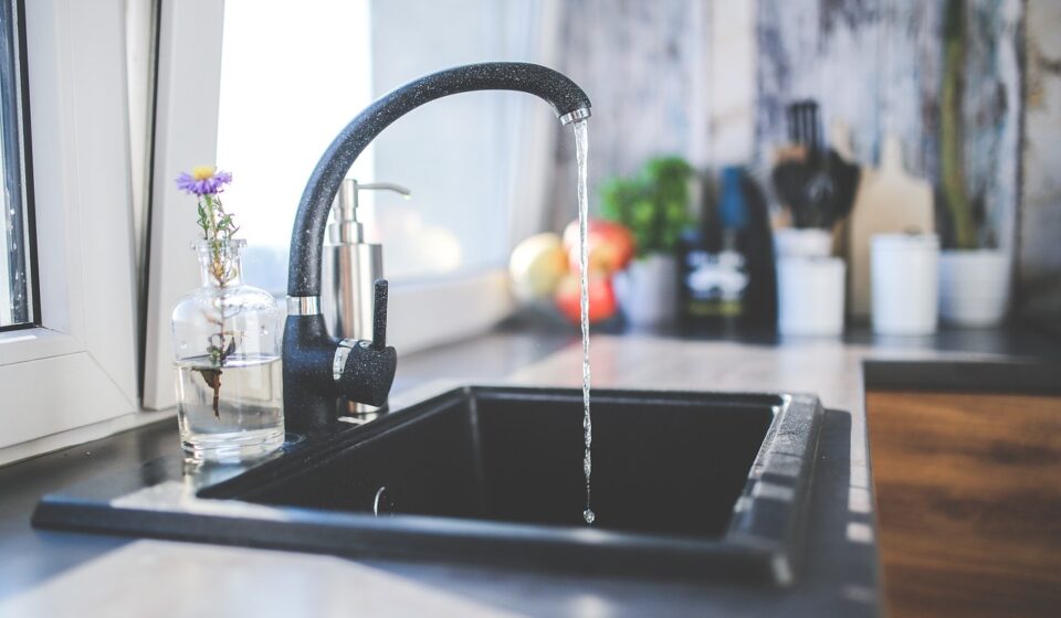 tap, nature, black, faucet, kitchen, sink, interior, design, modern, water