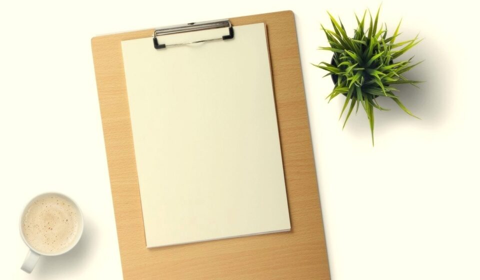 paper, clipboard, note, copy space, top view, plant, coffee, stationery, document, memo, write, planning, research, report, survey, test, evaluation, blank, empty, text space, nature, mock up, resume, counseling, labor day, doctor