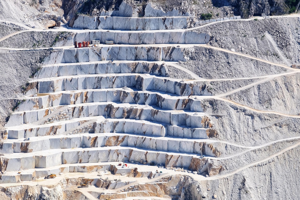 tuscany, quarry, marble, apuan, carrara, nature, alps, mountain, italy