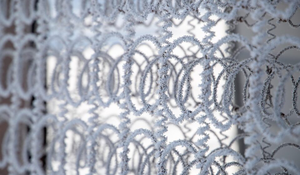 springs, pattern, frost, snow, mattress springs, nature, frame, texture, blue frame