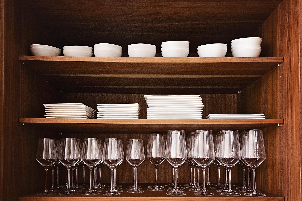 wood, shelf, glasses, dishes, cover, drink, wardrobe, service, wardrobe, wardrobe, wardrobe, wardrobe, wardrobe