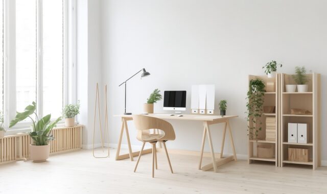 ai generated, desk, office, wood, interior, furniture, desk, desk, desk, desk, desk