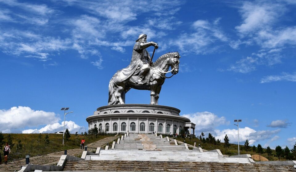 dschingiskhan, statue, mongolia, ulaanbataar, giant, horse, stainless steel, high, nature, height
